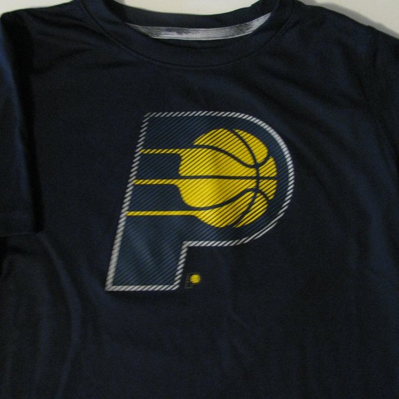 2/$15 NBA Pacers Jersey Boys Large 7 NWT Officially LicBlack Logo Shirt Dri Tek - Picture 2 of 4